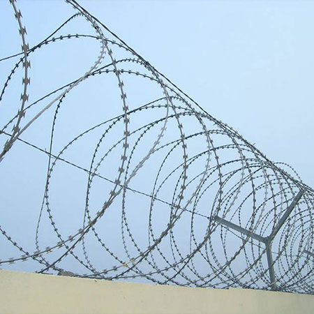 Razor barbed wire as an upgraded security products of traditional barbed wire, has enhanced level of